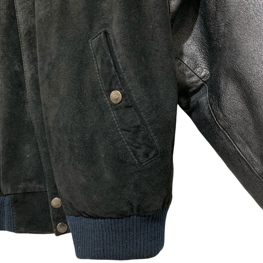 Code Zero Intensity Zip Up Leather Suede Jacket - image 8